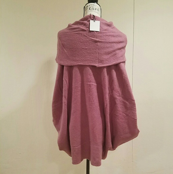 LAST ONE! Oversized Foldover Sweater Purple M - Picture 5 of 6